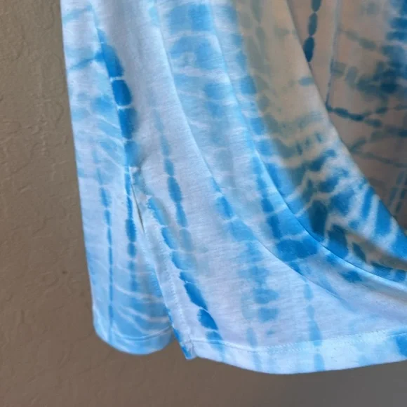 Bleu Clair Women’s Blue & white Print Swim Coverup/Tunic Size Large - Picture 4 of 11